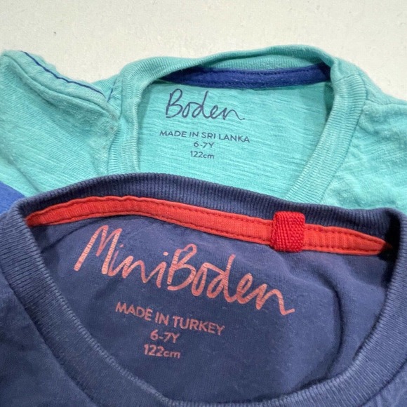 Mini Boden Boys Short Sleeves Shirt LOT Sz 6-7Y Blue Dogs Green Stripe shorts - Picture 6 of 9